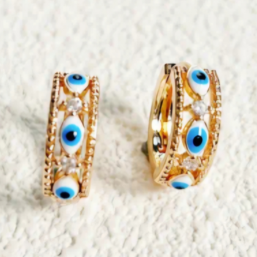 Celestial Protection Hoops - Marshmallow Frost